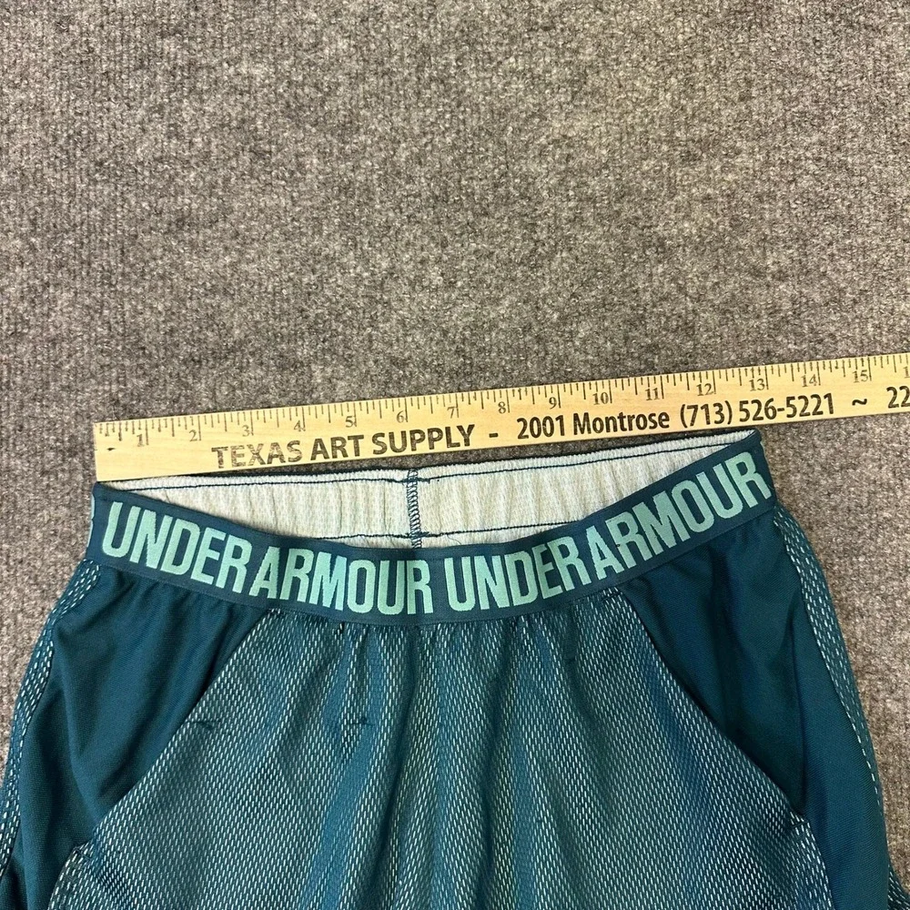 Under Armour Shorts Womens Size SM Teal Mesh HeatGear Athletic Running Gym
